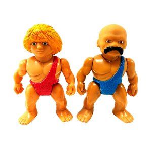 2 Vintage Playskool Definitely Dinosaurs Cavemen Lot 1987